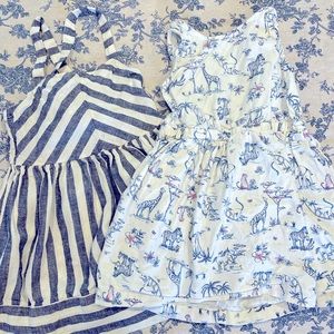 Set of 2 blue and white carters dresses 3T